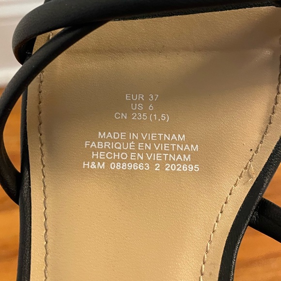 Black Strappy Kitten Heels - Picture 3 of 6